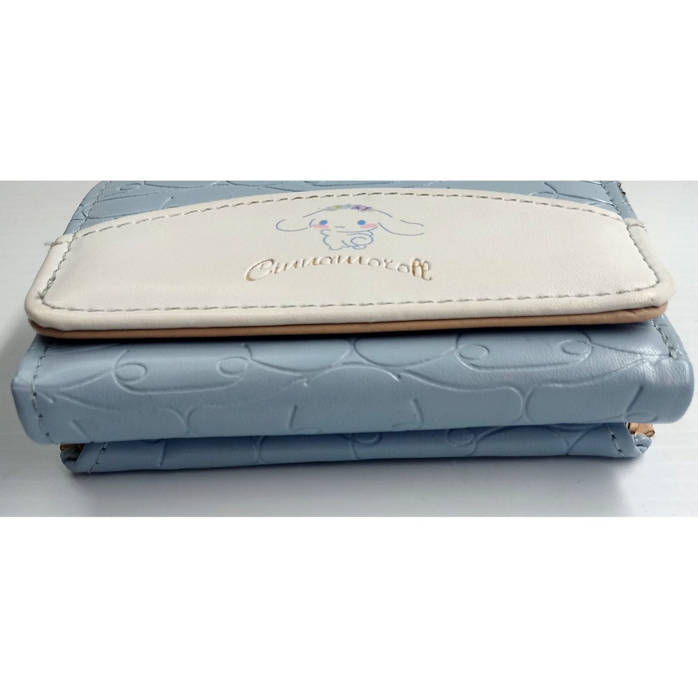 Cinnamoroll Style Tri-Fold Wallet Blue White Coin Purse Snap‎ Small Cute - Picture 4 of 15